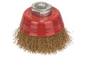 Kulmahiomakoneet - Bosch Kuppiteräsharja, aallotettu teräslanka, messinkipinnoitettu, 70 70 mm, 0,3 mm, M14 - 1608614020