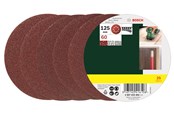 Hiomakoneet - Bosch 25-osainen hiomapyörösarja epäkeskohiomakoneille, karkeus 60 K= 60 - 2607019492