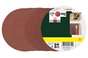 Hiomakoneet - Bosch 25-osainen hiomapyörösarja epäkeskohiomakoneille, karkeus 120 K= 120 - 2607019494