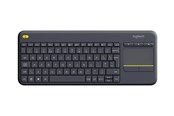 Näppäimistöt - Logitech K400 Plus Ergonomic Wireless Touch - Näppäimistö - Pohjoismainen - Musta - 920-007141