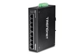 Kytkimet - TRENDnet TI-PG80 8-Port Hardened Industrial Gigabit PoE+ DIN-Rail Switch - TI-PG80
