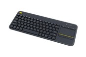 Näppäimistöt - Logitech K400 Plus Ergonomic Wireless Touch - Näppäimistö - Ranskalainen - Musta - 920-007129