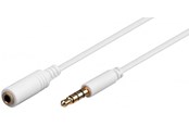Audiokaapelit - Pro MiniJack 3.5mm Ext. 4P - Valkoinen - 1,5 m - 4040849623615