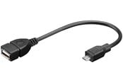 USB kaapelit - Pro USB OTG MicroUSB B - 0,2 m - 4040849951947