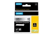 Paperit, valokuvapaperit ja tarrat - DYMO Dymo Rhino - Pysyvät polyesteriteipit, 19 mm x 5,5 m - musta metallisella - 18487