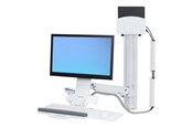 Näytön kiinnitys - Ergotron StyleView Sit-Stand Combo -järjestelmä pienellä CPU-telineellä - 45-273-216