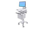 Näytön kiinnitys - Ergotron StyleView-kärry LCD Pivot -näytöllä ja 3 laatikolla - SV43-1330-0