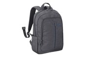 Laukut - RivaCase 7560 Laptop Canvas Backpack 15.6" Grey - 6901820075602