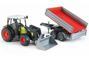 Leluautot - Bruder Claas Nectis 267F perävaunulla - 02112