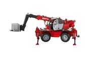 Leluautot - Bruder Manitou Telescopic forklift MRT 2150 with accessories - 02129