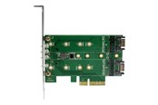 Kovalevyt - lisätarvikkeet - StarTech.com 3PT M.2 SSD -sovittimen kortti - 1x PCIe (NVMe) 2x SATA M.2 PCIe 3.0 - PEXM2SAT32N1