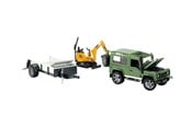 Leluautot - Bruder Land Rover + KISSA & Mies - 02593