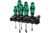Käsityökalut - Wera 367/6 TORX® Ruuvimeisselisetti Kraftform Plus ja teline 6 kappaletta - 05028062001