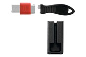 Järjestelmän lisävarusteet - Kensington USB-portin lukko kaapelisuojalla - neliömuotoinen - K67915WW