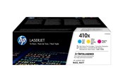 Mustepatruunat, värikasetit ja lisävarusteet - HP 410X / CF252XM Hich Yield Kapasiteetti 3-Pack (Cyan Magenta Yellow) - CF252XM