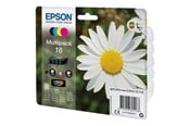 Mustepatruunat, värikasetit ja lisävarusteet - Epson 18 monipakkauksen (musta, syaani, magenta, keltainen) muste. - C13T18064012