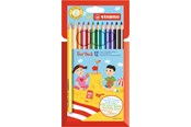 Kirjoitus- ja piirustustarvikkeet - STABILO Trio thick wallet of 12 colored pencils - 3168070203121