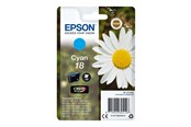 Mustepatruunat, värikasetit ja lisävarusteet - Epson 18 - Syaani muste - C13T18024012