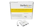 Näyttökaapeli - StarTech.com USB-C to 4K HDMI Multifunction Adapter with Teho Toimitus and USB-A Port - CDP2HDUACPW