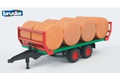 Leluautot - Bruder Bale transport trailer with 8 round bales - 2220