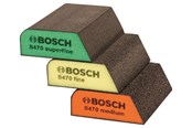 Hiomakoneet - Bosch 3 kpl pakkaus hiomasieniä, profiilipinnoille 97 x 69 x 26 mm, M, F, SF - 2609256F15