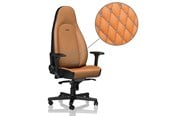 Pelituoli - noblechairs ICON Sarja Real Leather - Cognac / Musta Pelituoli - Ruskea / Musta - Nahka - Jopa 150 kg - NBL-ICN-RL-CBK