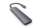 Telakointiasemat - Satechi Slim USB-C MultiPort Adapter with 4K HDMI - Space Harmaa - ST-CMAM