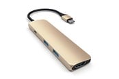 Telakointiasemat - Satechi Slim USB-C MultiPort Adapter with 4K HDMI - Kulta - ST-CMAG
