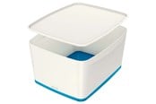 Arkistointi & Säilytys - Leitz  säilytyslaatikko kannella MyBox L WOW Sininen - 52161036