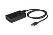 USB hub - StarTech.com USB-hubi metalli 4 porttia USB hub - 4 porttia - USB 3.0 - Musta - HB30A3A1CST