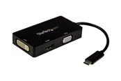 Näyttökaapeli - StarTech.com USB-C MultiPort Adapter - 3-in-1 USB C to HDMI DVI tai VGA - ekstern videoadapter - CDPVGDVHDBP
