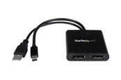 Näyttö- & audiokytkimet - StarTech.com Mini DisplayPort to DP Multi  Monitor Splitter - 2-Port MST Hub - videosplitter - 2 porte - MSTMDP122DP