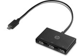 USB hub - HP USB-C to USB-A USB hub - 3 porttia - USB 3.0 - Musta - Z6A00AA