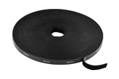 Kaapelihyllyt, Kaapelisukat & Kaapelisiteet - Deltaco Velcro Cable Tie Roll - 15m - Black - CM1015S