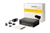 KVM-kytkimet - StarTech.com Port Dual DisplayPort KVM Switch - DP KVM Switch - 4K (60Hz) - KVM / audio / USB switch - 4 porte - monterbar på stativ - SV431DPDDUA2