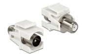 Antennikaapelit/-liittimet - DeLOCK Keystone Module IEC Male -> F female - 86335