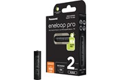 Akut ja Paristot - Panasonic eneloop pro BK-4HCDE/2BE battery - 2 x AAA - NiMH - BK-4HCDE/2BE