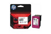 Mustepatruunat, värikasetit ja lisävarusteet - HP 651 / C2P11AE (syaani magenta keltainen) muste - C2P11AE