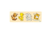 Puulelut - Goki Wooden Bubble Puzzle Dog Duck Rabbit Cat - 57866