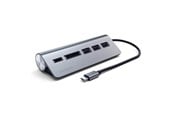 USB hub - Satechi USB-C Aluminum USB Hub & Card Reader Space Harmaa USB hub - 3 porttia - Harmaa - ST-TCHCRM