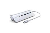 USB hub - Satechi USB-C Aluminum USB Hub & Card Reader Hopea USB hub - 3 porttia - hopea - ST-TCHCRS