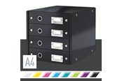 Arkistointi & Säilytys - Leitz vetolaatikosto Click & Store 4-ltk WOW Musta - 60490095