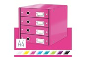 Arkistointi & Säilytys - Leitz vetolaatikosto Click & Store 4-ltk WOW Pinkki - 60490023