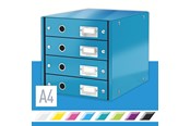 Arkistointi & Säilytys - Leitz vetolaatikosto Click & Store 4-ltk WOW Sininen - 60490036