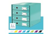 Arkistointi & Säilytys - Leitz  vetolaatikosto Click & Store 4-ltk WOW Jäänsininen - 60490051