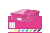 Arkistointi & Säilytys - Leitz WOW Click & Store lokerikkolaatikko, Medium Pinkki - 60580023