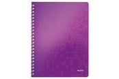 Vihkot, Lomakkeet & Muistikirjat - Leitz  muistikirja kierteellä PP WOW A4 viiva Violetti - 46370062