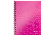 Vihkot, Lomakkeet & Muistikirjat - Leitz muistikirja kierteellä PP WOW A5 viiva Pinkki - 46390023