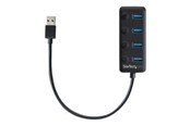 USB hub - StarTech.com USB 3.0 -keskusyksikkö, jossa on neljä porttia USB hub - 4 porttia - USB 3.0 - Musta - HB30A4AIB