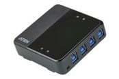 USB hub - ATEN USB 4-portin USB 3.0 -laitteiden jakamislaite USB hub - 4 porttia - Harmaa - US434-AT
